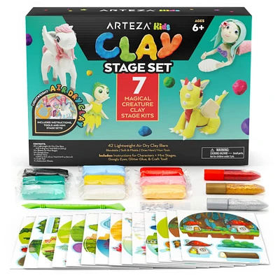 Arteza® Kids Magical Creatures Small Stage Clay Kit, 74 pcs