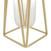 CosmoLiving by Cosmopolitan 9" Gold Modern Iron Vase Set