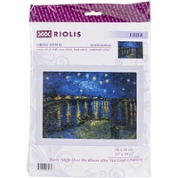 RIOLIS Van Gogh's Starry Night Over Rhone Cross Stitch Kit