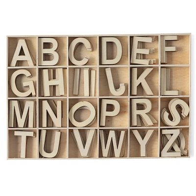 6 Packs: 121 ct. (726 total) Wood Letter Set by Make Market®