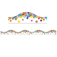 Ashley Productions Confetti Magnetic Scallop Border, 12ft.