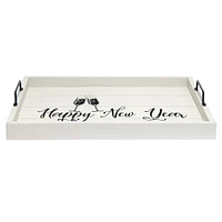 Elegant Designs™ 15.5" Happy New Year Serving Tray with Handles