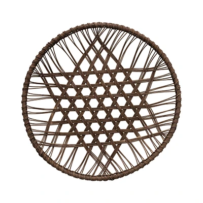 Open Weave Handwoven Rattan Basket