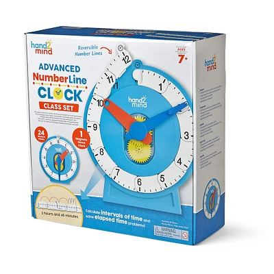 hand2mind® Advanced NumberLine Clock™ Class Set