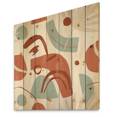 Designart - Geometrical Shapes With Tropical Palm Leaves