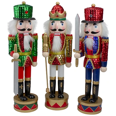 14" Sequin Jacket Christmas Nutcracker Set