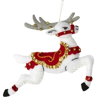 Bucilla® Festive Reindeer Felt Ornaments Applique Kit Set