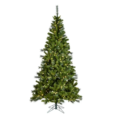 4.5ft. Pre-Lit Malvern Mix EZ Artificial Christmas Tree, Warm White Dura-Lit® LED lights