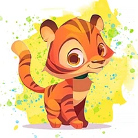 Crafting Spark Little Tiger Diamond Painting Kit