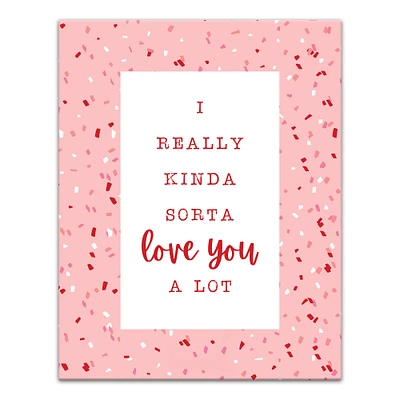 Really Love You Confetti Canvas Wall Art