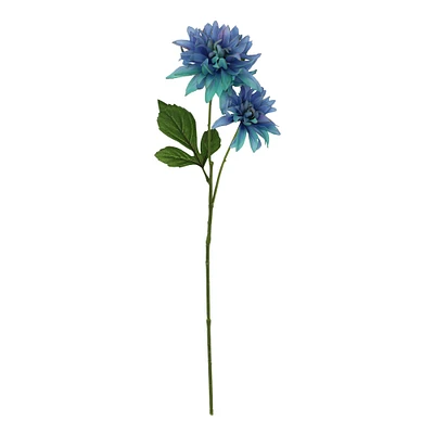 27" Blue Dahlia Stem with Gold Edge by Ashland®