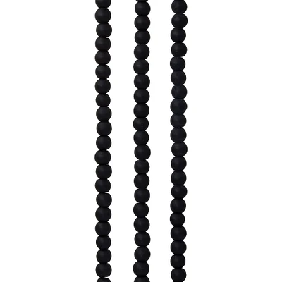 Matte Black Glass Round Beads, 4mm by Bead Landing™