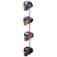 12 Pack: 4 ct. (48 total) Gunmetal Faceted Glass Skull Beads, 20mm by Bead Landing™