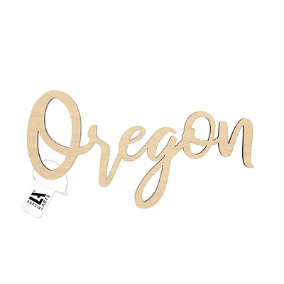 Leisure Arts® 9" Wood Oregon Word