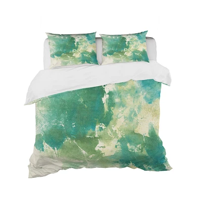 Designart 'Watercolor Rock I' Geometric Bedding Set - Duvet Cover & Shams