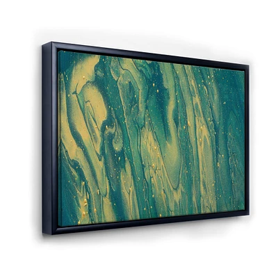 Designart - Emerald Green and Gold Marble