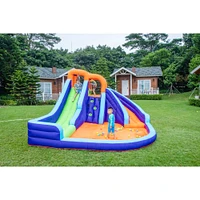 Salus Double Slide Water Park with Climbing Wall & Water Cannon