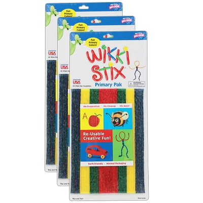 Wikki Stix® Primary Pak 8" Reusable Craft Pack, 3ct.