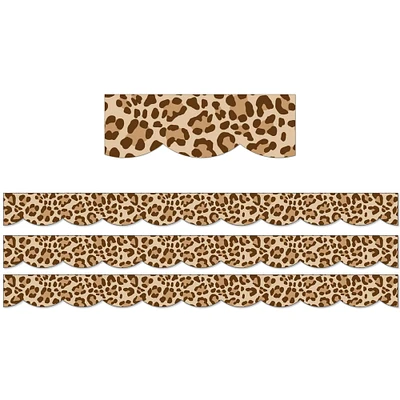 Schoolgirl Style Simply Safari Leopard Scalloped Border, 117ft.