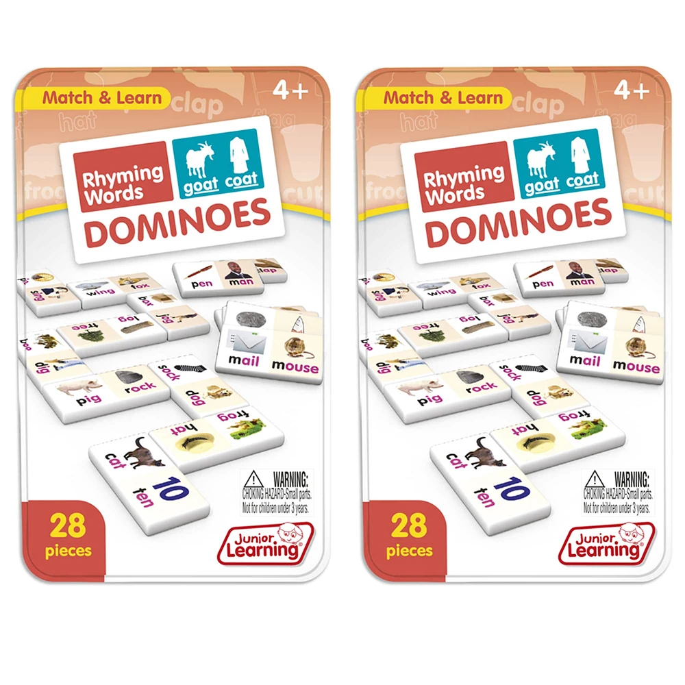 Junior Learning® Rhyming Words Dominoes Set, 2ct.