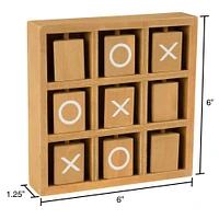 Toy Time Tic-Tac-Toe Wooden Travel Game