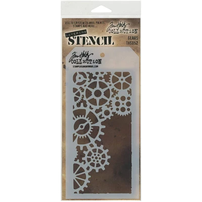 Stampers Anonymous Tim Holtz® Gears Layered Stencil, 4.125" x 8.5"
