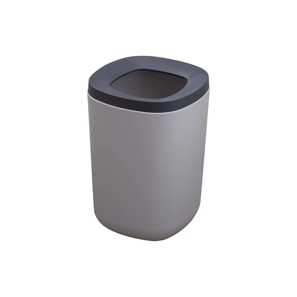 Bath Bliss Gray 2 Piece Wastebasket