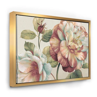 Designart - Romantic Dark Rose Blossing Flowers