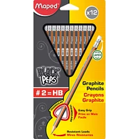 Maped® Black' Peps #2 Pencil, 12 Packs of 12
