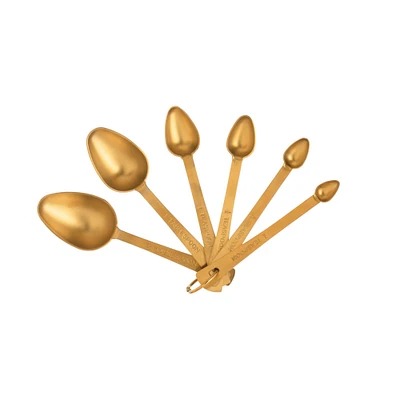 Gold Stainless Steel Measuring Spoon Set