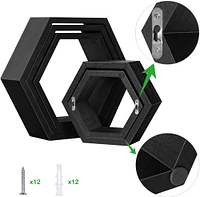 NEX™ Hexagon Floating Honeycomb Shelves Set