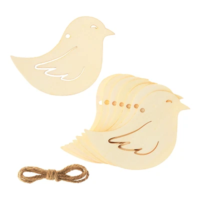 24 Pack: Unfinished Wooden Bird Banner Kit by Make Market®