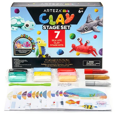 Arteza® Kids Sea Life Small Stage Clay Kit, 78 pcs