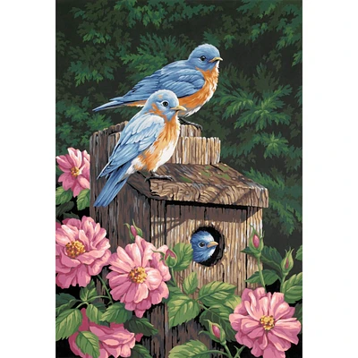 Dimensions® PaintWorks™ Garden Bluebirds Paint-by-Number Kit