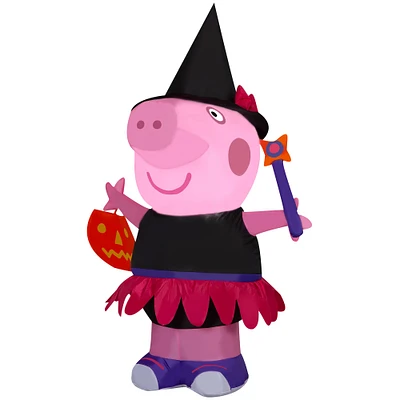 4ft. Airblown® Inflatable Peppa Pig as Witch