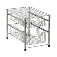 Household Essentials Sliding 2-Basket Cabinet Organizer