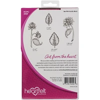 Heartfelt® Creations Dahlia & Leaves Cling Rubber Stamp Set