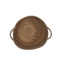 Household Essentials 8.5" Brown Corn & Hyacinth Wicker Basket