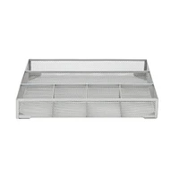 Mind Reader Silver 2 Piece Mesh Deep Drawer Organizer