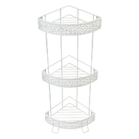 Elle Décor Dentelle White 3 Tier Corner Spa Tower