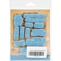 Stamping Bella Good Vibes Sentiment Set Cling Stamps