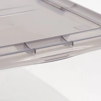 IRIS® 28qt. Clear Snap Top Storage Box with Gray Lid