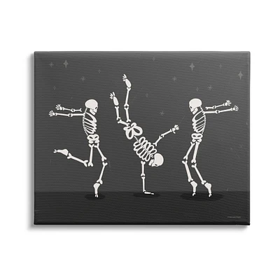 Stupell Industries Three Dancing Skeletons Canvas Wall Art