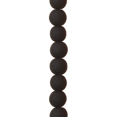 9 Pack: Black Glass Round Beads, 10mm by Bead Landing™