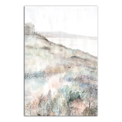 Muted Watercolor Landscape Canvas Wall Art