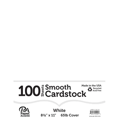 PA Paper™ Accents 8.5" x 11" 65lb. Smooth Cardstock, 100 Sheets