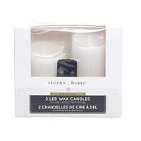 6 Packs: 2 ct. (12 total) Sterno Home™ White LED Wax Candles