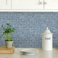 NuWallpaper Navy Poplin Texture Peel & Stick Wallpaper