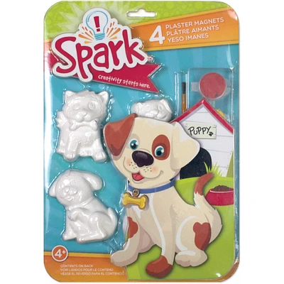 Spark™ Playful Pups Plaster Magnet Kit