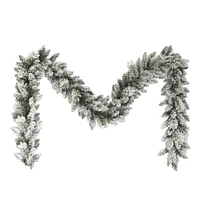 9ft. Flocked Spruce Garland